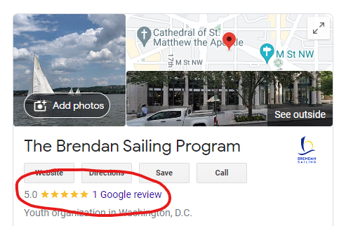 Brendan Sailing Google Reviews